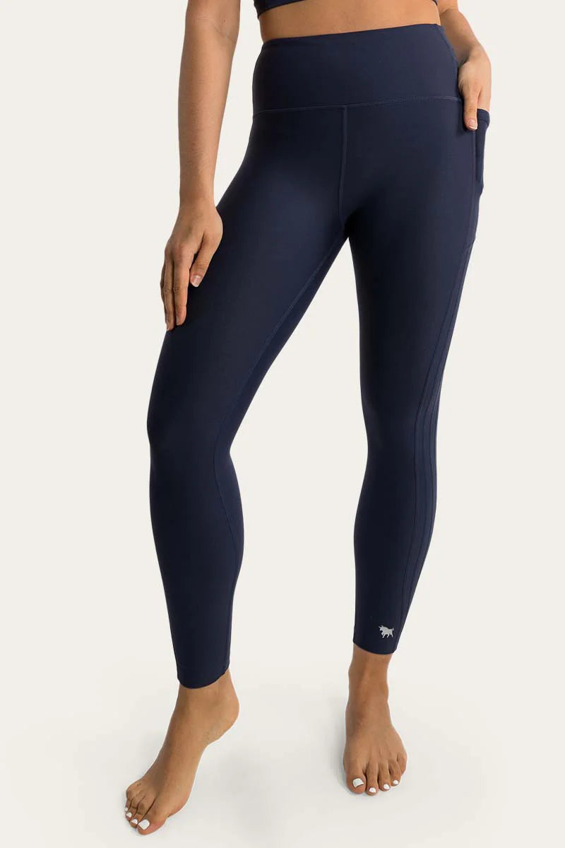 Ringers Western Kiara High Rise Cropped Ankle Grazer Tights - Ink