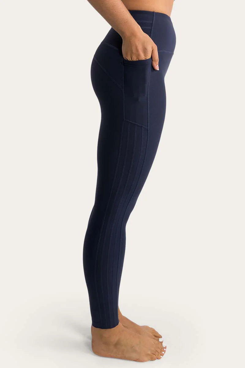 Ringers Western Kiara High Rise Cropped Ankle Grazer Tights - Ink