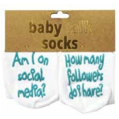 Baby Talk Socks -  Am I On Social Media