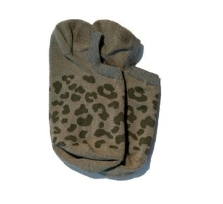 Stilen Khaki Animal Ankle Socks