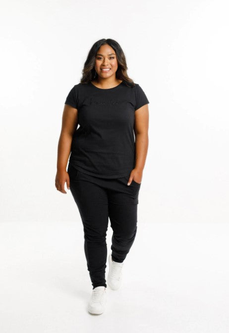 Home Lee - Apartment Pant Black with White X