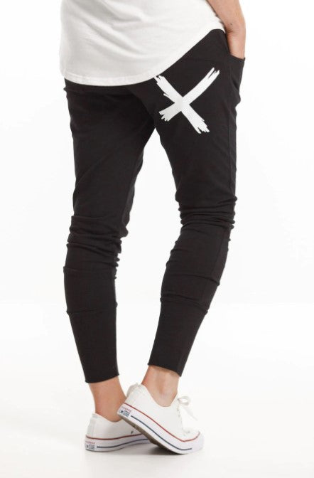 Home Lee - Apartment Pant Black with White X
