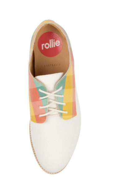 Rollie - Derby | Checker Leather ( larger sizes )
