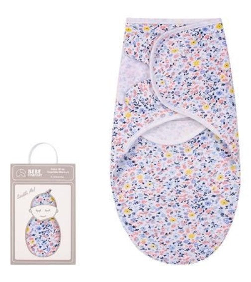Blue Bunny - Baby Wrap Swaddle Blanket Floral