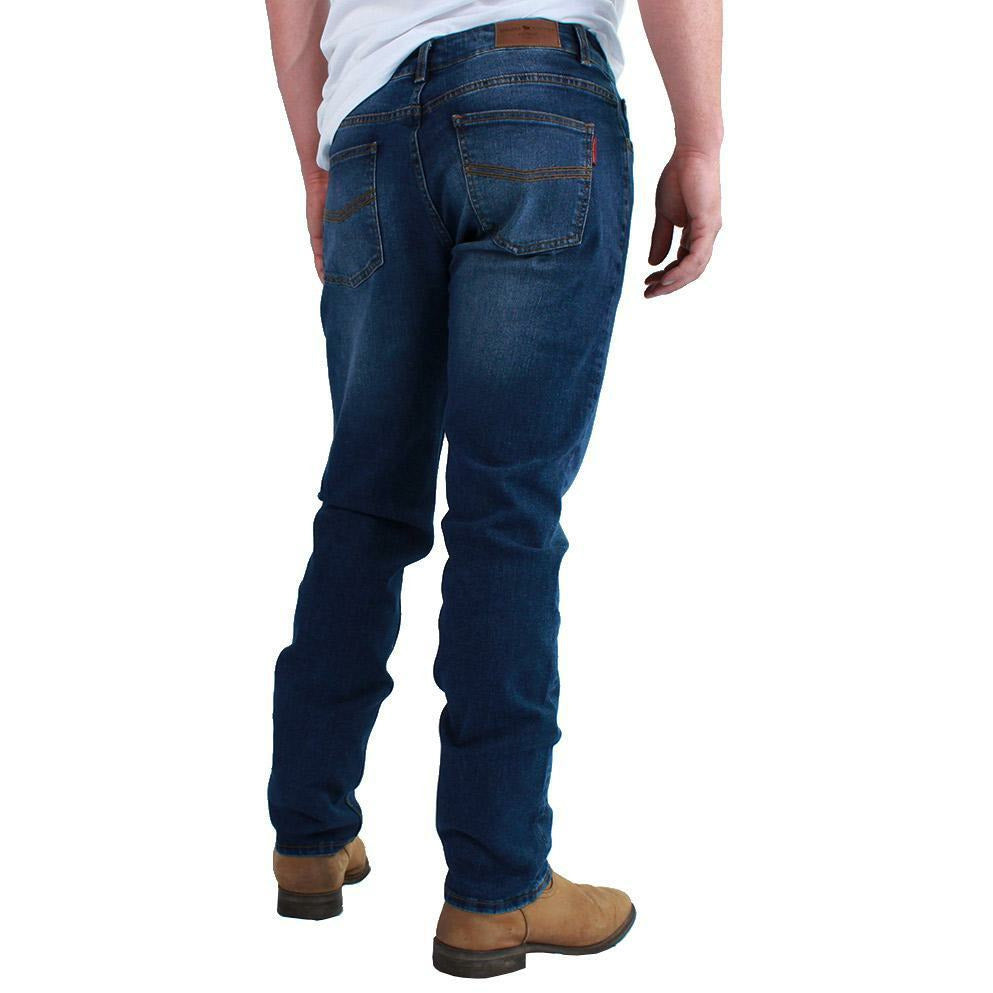 Ringers Western - Burke Mens Jean Tapered Slim Leg Mid Blue