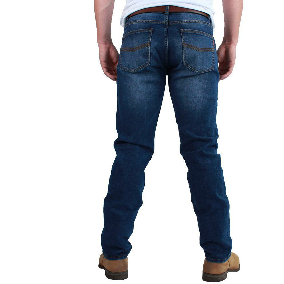 Ringers Western - Burke Mens Jean Tapered Slim Leg Mid Blue