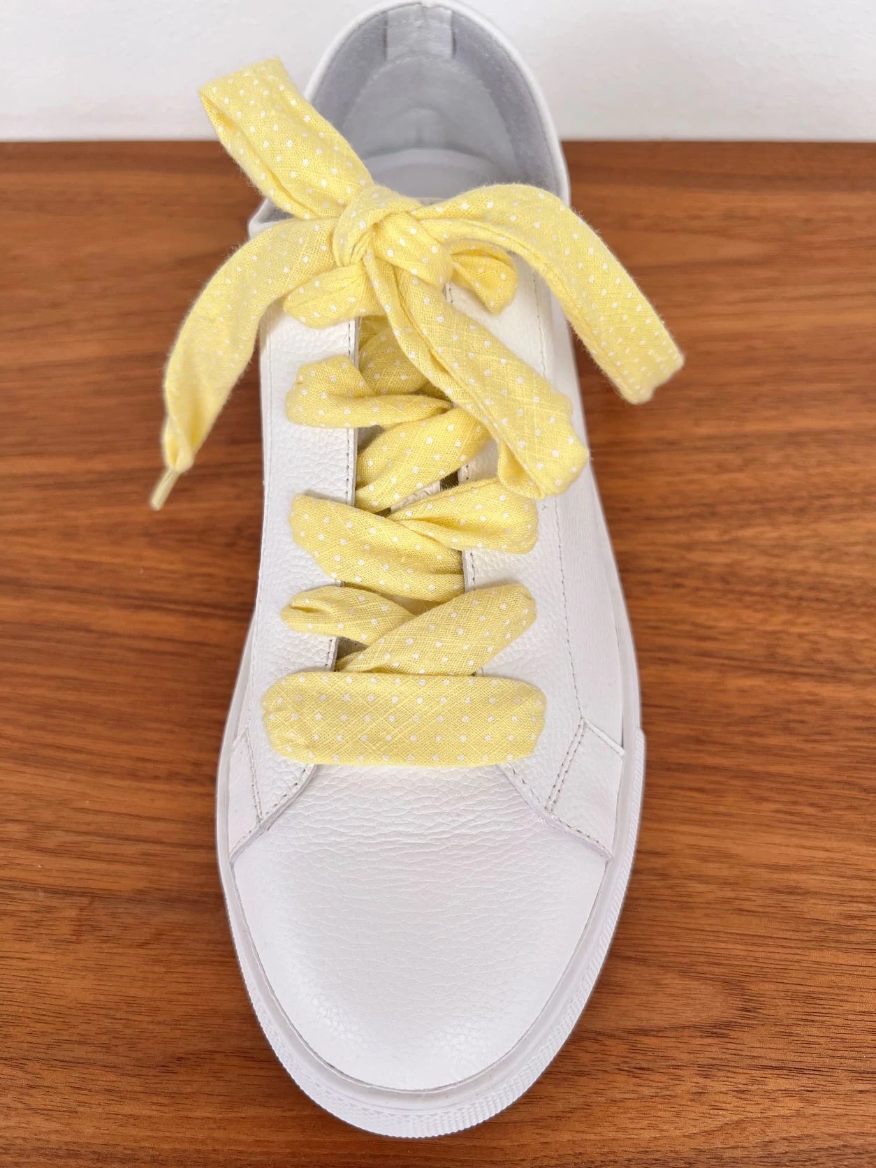 Minx Spotty Dotty Laces - Lemon White Spot