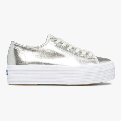 Keds Triple Up Metallic Twill Silver Style358