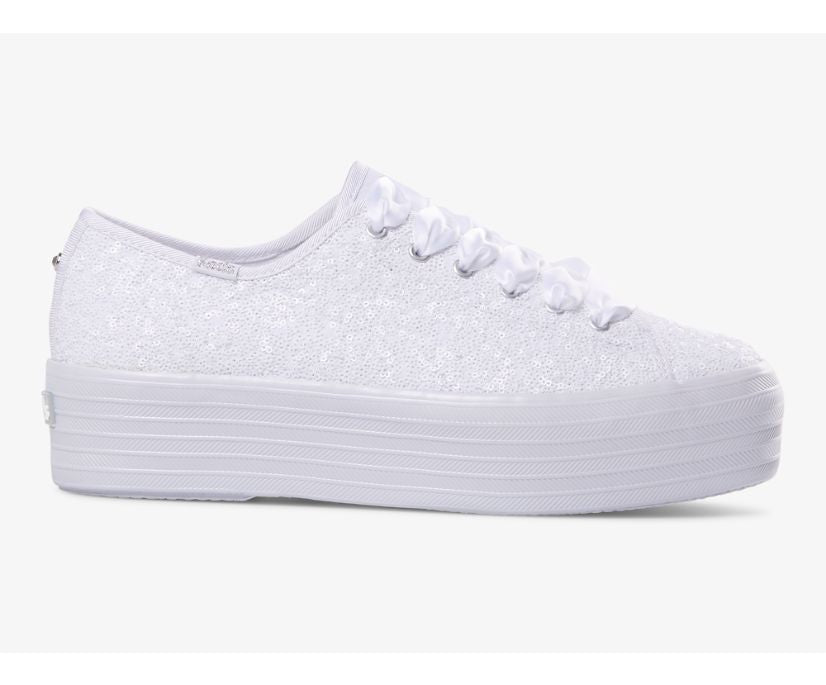 Keds | Women's Triple Up Sequins - White