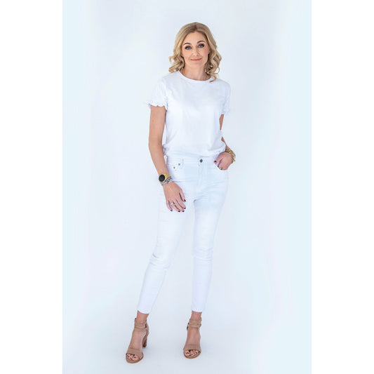 Cult Of Individuality Gypsy High Rise Chloe White Jeans