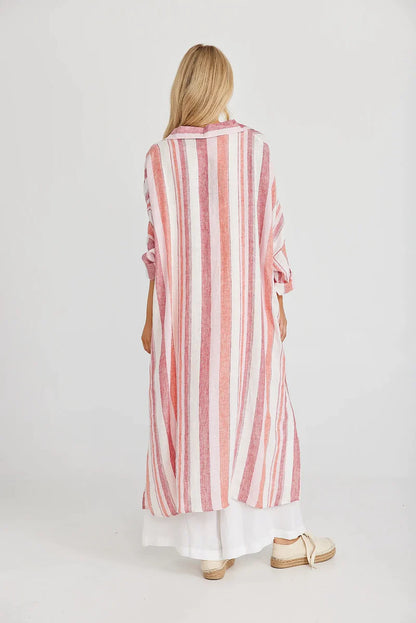 Shanty Giorgio Coat Dress - Santiago Stripe