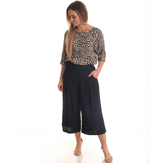 Freez - Palazzo Pant Black