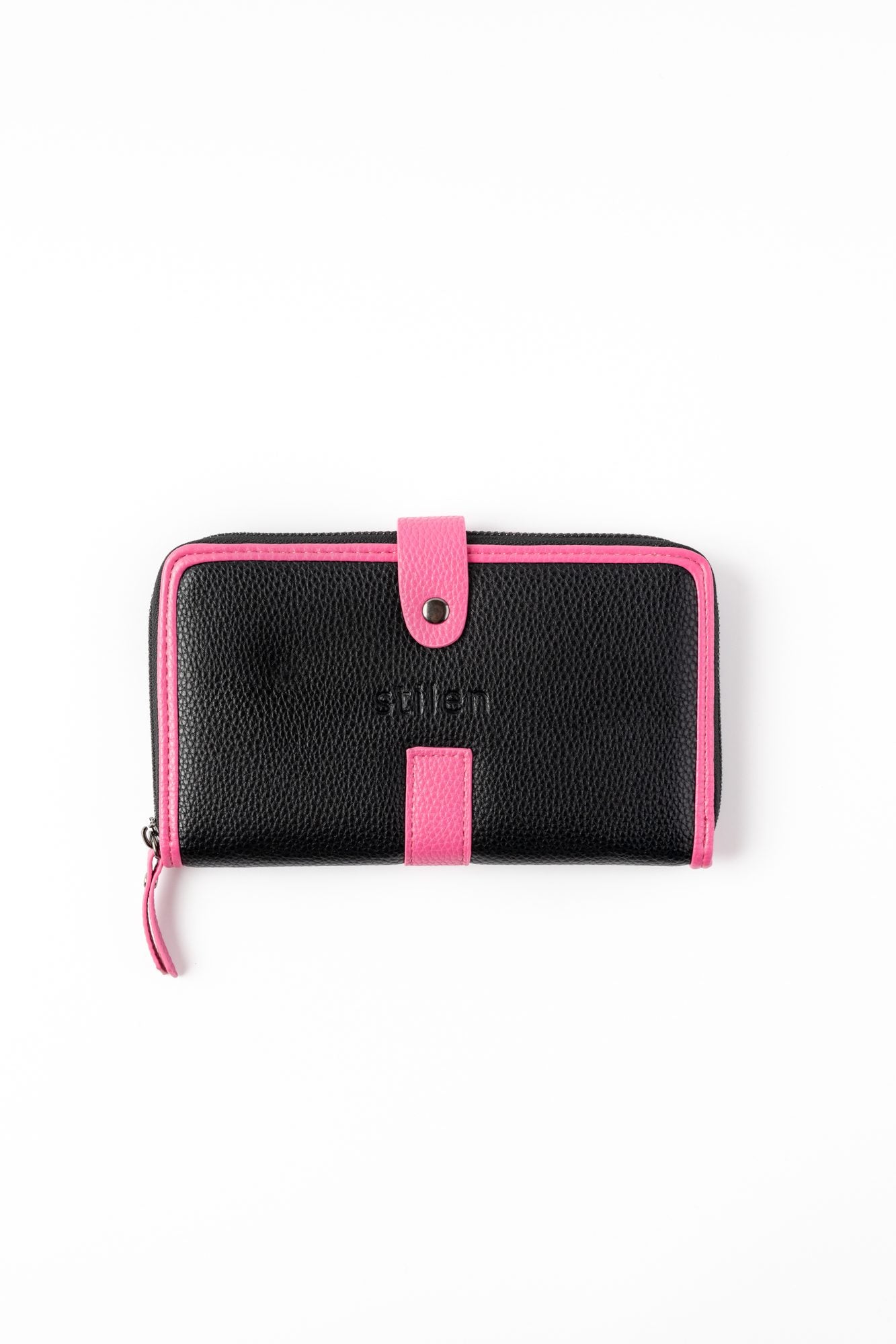Stilen | Mia Oversized Wallet Black/Fuchsia