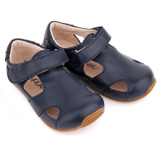 Toddler Leather Sunday Sandals Navy.