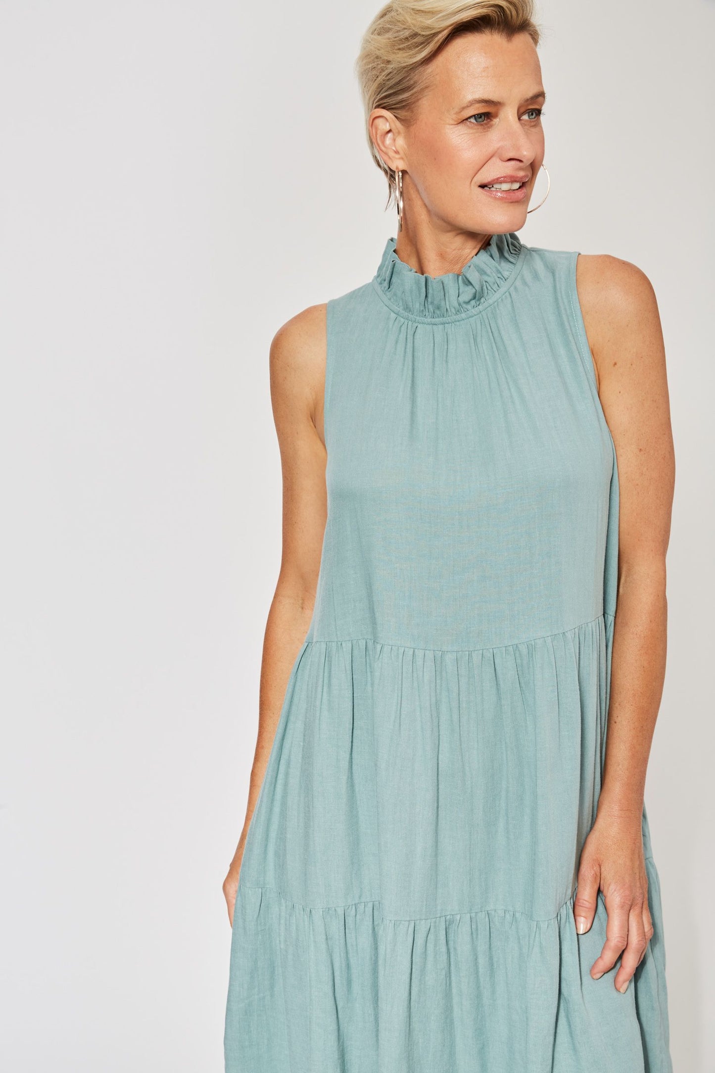Haven - Belize Frill Dress - Mineral