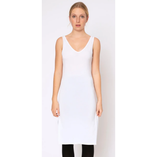 Blacklist Rayon Slip Dress - White
