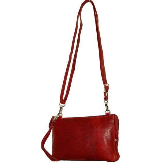 Cenzoni - Small size Leather Handbag - Red