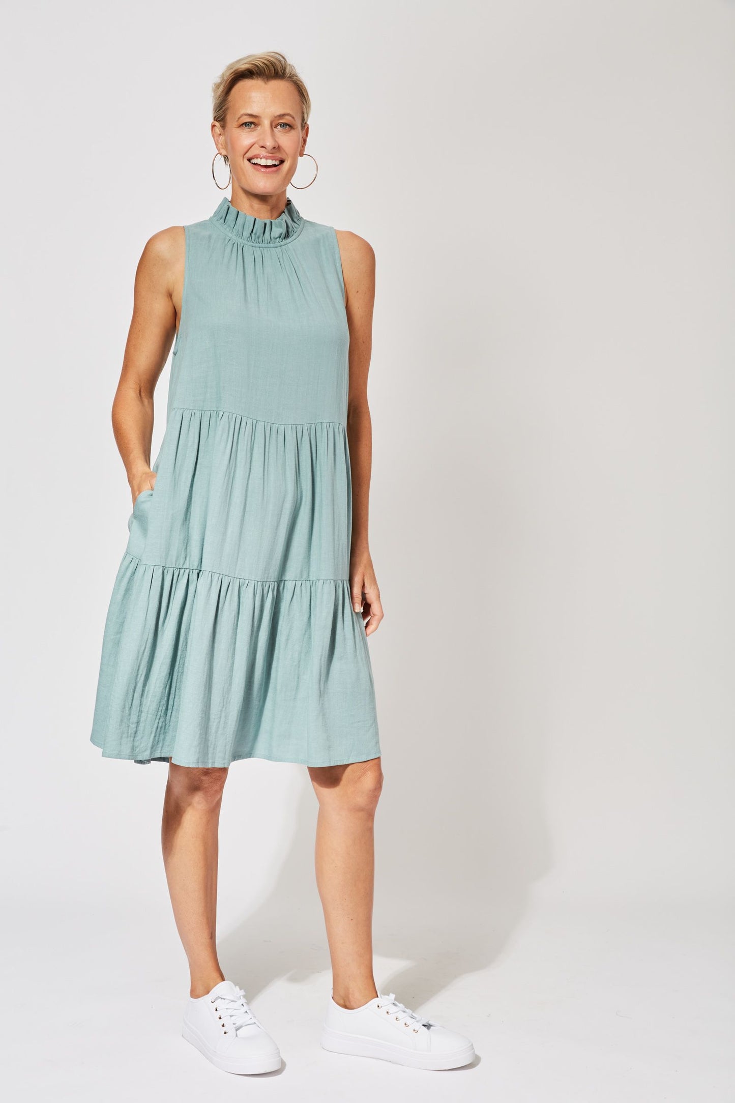 Haven - Belize Frill Dress - Mineral