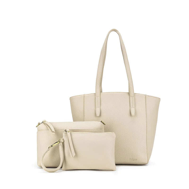 BLACK CAVIAR - Sabine 3 pce handbag | Oatmeal