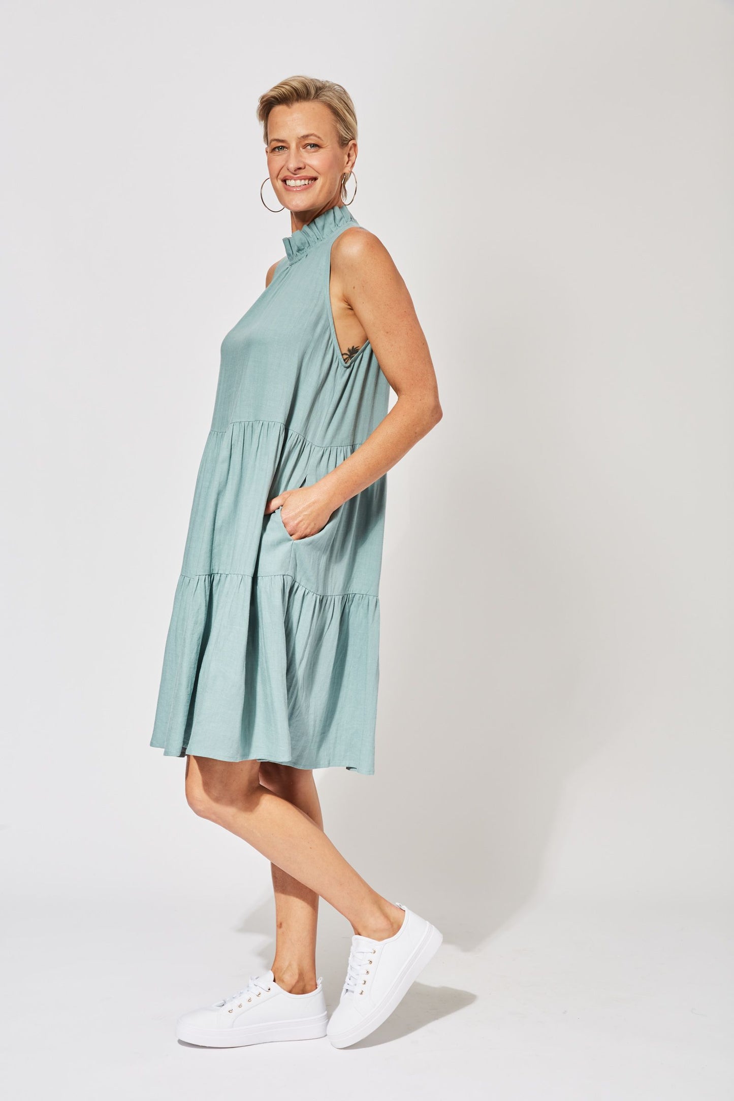 Haven - Belize Frill Dress - Mineral